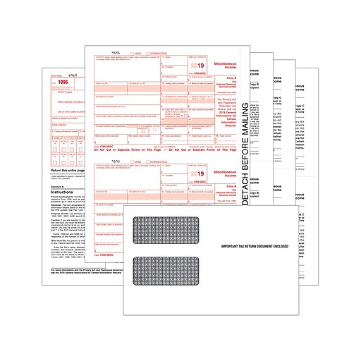 TOPS 2019 1099 MISC Tax Form White 100 Pack LNEC4KIT S At Staples