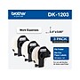 Brother DK-1203 File Folder Paper Labels, 3-4/10" x 2/3", Black on White, 300 Labels/Roll, 3 Rolls/Box (DK-12033PK)~#|#~sp100032043_sc7