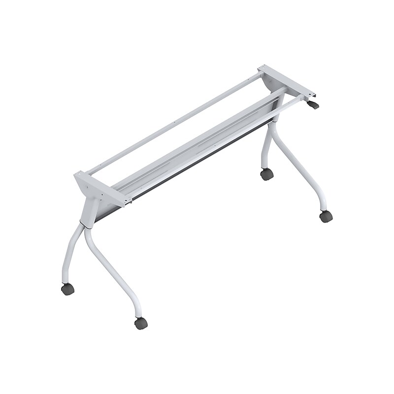 Offices To Go 60" Metal Flip-Top Training Table Base, Tungsten (TDOTGFTBASE60TUN) image 1