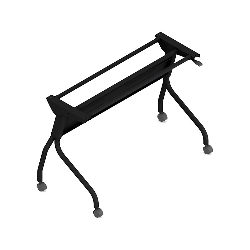 Offices To Go 48" Metal Flip-Top Training Table Base, Black (TDOTGFTBASE48BLK) image 1