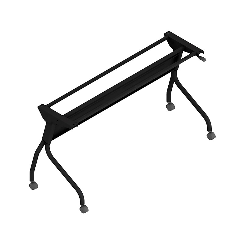 Offices To Go 60" Metal Flip-Top Training Table Base, Black (TDOTGFTBASE60BLK) image 1
