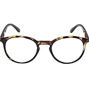 SAV Eyewear Blue Light Glasses, Round Dark Brown Tort Frame (EBL03-000-201)