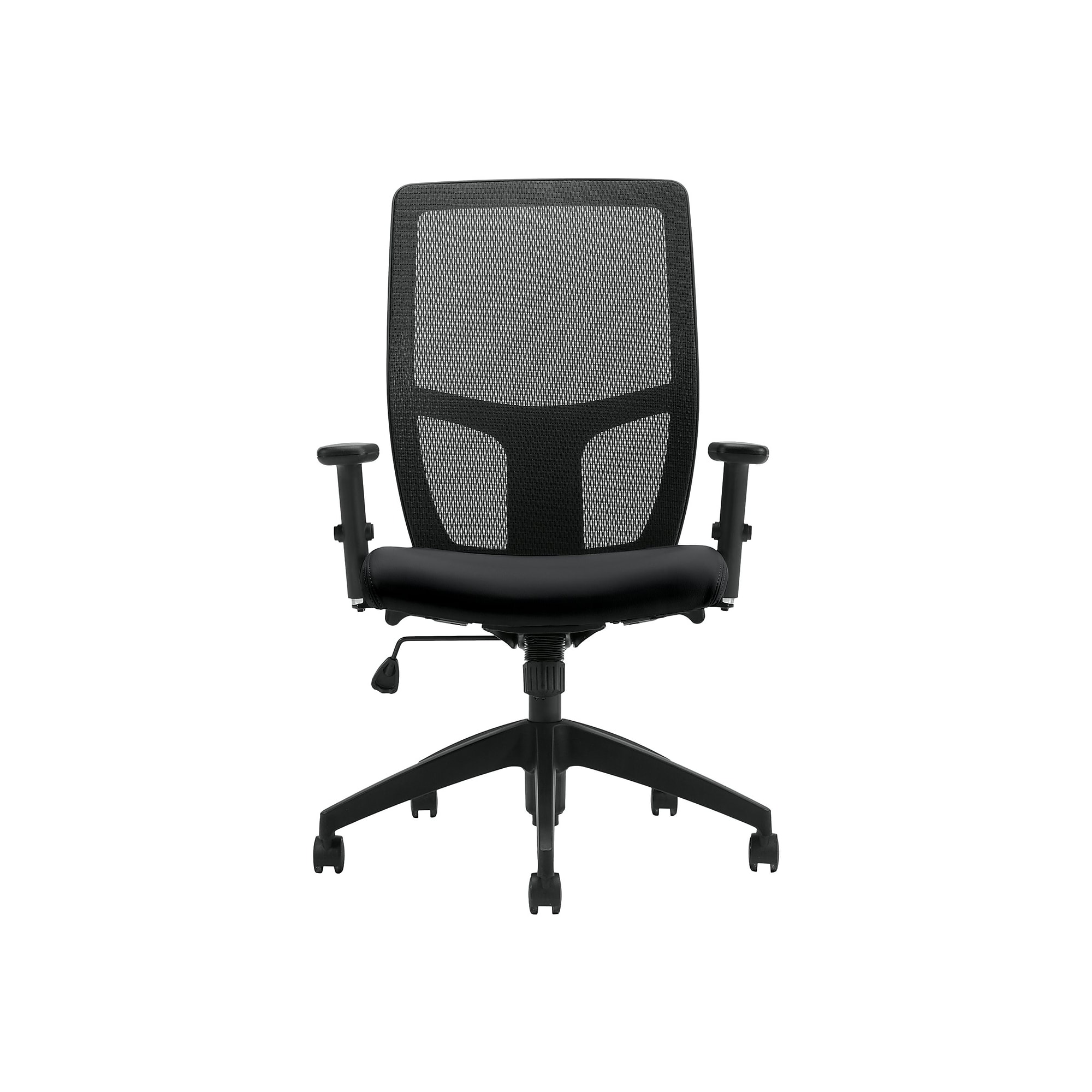 Offices To go Mesh Back Luxhide Task Chair, Black (OTG3191BL20) Sansujyuku sansujyuku.com