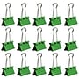 JAM Paper Colored Binder Clips, Medium,  5/8" Capacity, Green, 15/Pack (339BCGR)~#|#~sp100188990_sc7