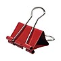 JAM Paper Colored Binder Clips, Medium,  5/8" Capacity, Red, 15/Pack (339BCRE)~#|#~sp100189001_sc7