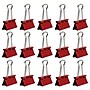 JAM Paper Colored Binder Clips, Medium,  5/8" Capacity, Red, 15/Pack (339BCRE)~#|#~sp100189002_sc7