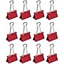 JAM Paper Large Binder Clips, 1" Capacity, Red, 12 Clips/Pack (340BCRE)~#|#~sp100189003_sc7