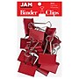 JAM Paper Large Binder Clips, 1" Capacity, Red, 12 Clips/Pack (340BCRE)~#|#~sp100189012_sc7