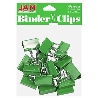 24-Pack Medium Binder Clips Assorted Colors - 5/8 Inch Capacity Paper Clamps For Office & Home
