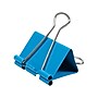 JAM Paper Colorful Large Binder Clips, 1" Capacity, Blue, 12 Clips/Pack (340BCBU)~#|#~sp100189021_sc7
