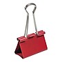 JAM Paper Large Binder Clips, 1" Capacity, Red, 12 Clips/Pack (340BCRE)~#|#~sp100189022_sc7