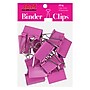 JAM Paper Large Binder Clips, 1" Capacity, Pink, 12 Clips/Pack (340BCPI)~#|#~sp100189025_sc7