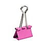 JAM Paper Colored Binder Clips, Medium,  5/8" Capacity, Pink, 15/Pack (339BCPI)~#|#~sp100189041_sc7