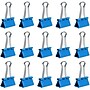 JAM Paper Colored Binder Clips, Medium,  5/8" Capacity, Blue, 15/Pack (339BCBU)~#|#~sp100189051_sc7