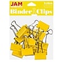 JAM Paper Colored Binder Clips, Medium, 5/8" Capacity, Yellow, 15/Pack (339BCYE)~#|#~sp100189053_sc7