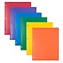 JAM Paper Heavy Duty 3-Hole Punched 2-Pocket Folder, Multicolored, Assorted Colors, 6/Pack (383HHPRGBYPBL)~#|#~sp100189054_sc7