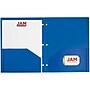 JAM Paper Heavy Duty 3-Hole Punched 2-Pocket Folder, Multicolored, Assorted Colors, 6/Pack (383HHPRGBYPBL)~#|#~sp100189076_sc7