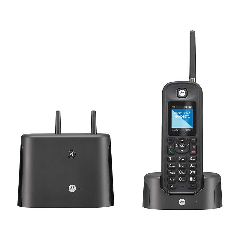 Motorola O211 Single Line Cordless Phone, Black (MTRML1100) image 1