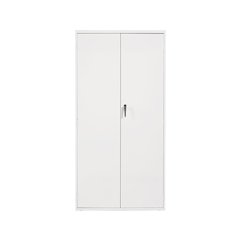 Global 9300 Series 72" Steel Storage Cabinet with 4 Shelves, Designer White (TD9336S72DWT) image 1