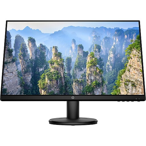 HP V24i Monitor, 24" LED Monitor, Black (9RV15AAABA) Staples