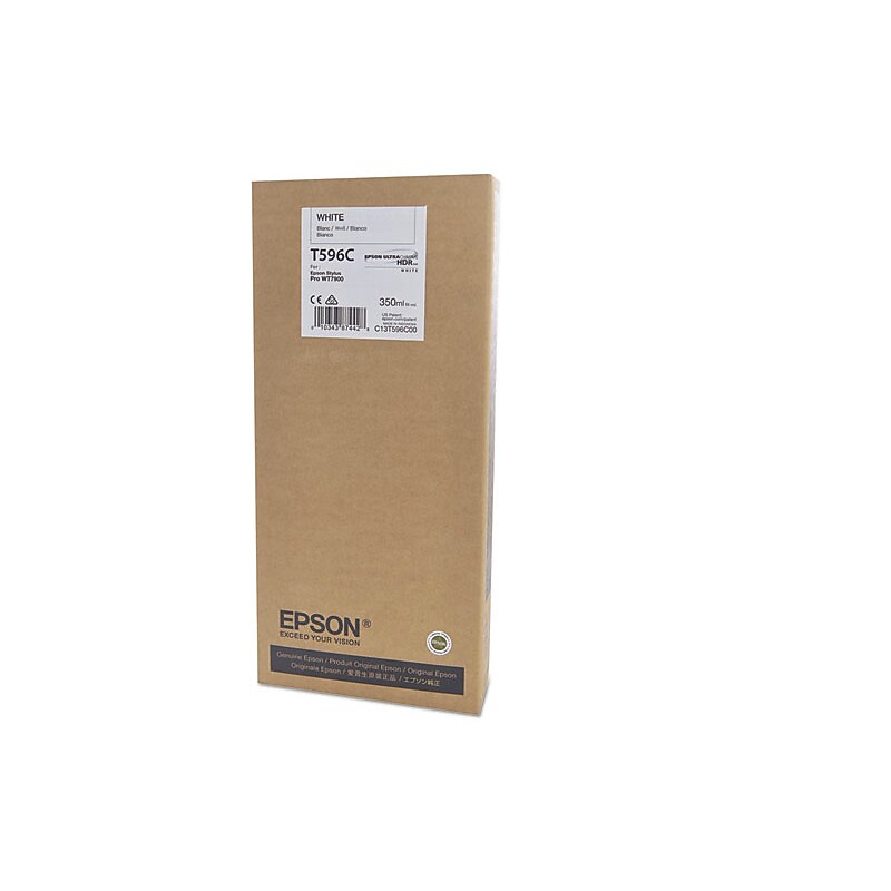 Epson T642C00 White Ink Cartridge, Standard Yield image 1