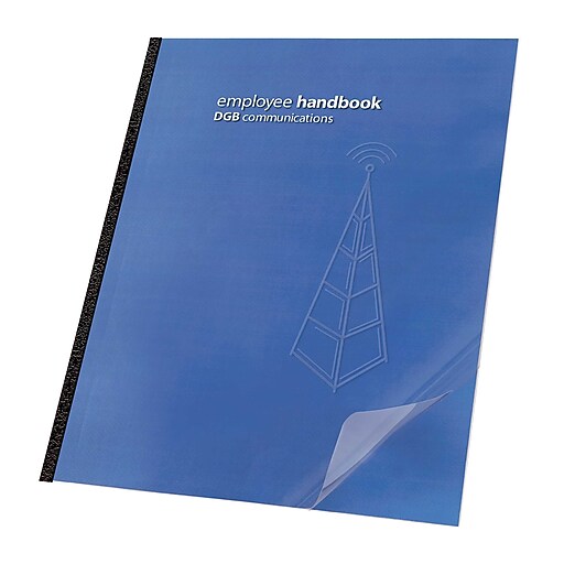 GBC Clear View Punchless Report Cover, Letter Size, Clear, 100/Pack