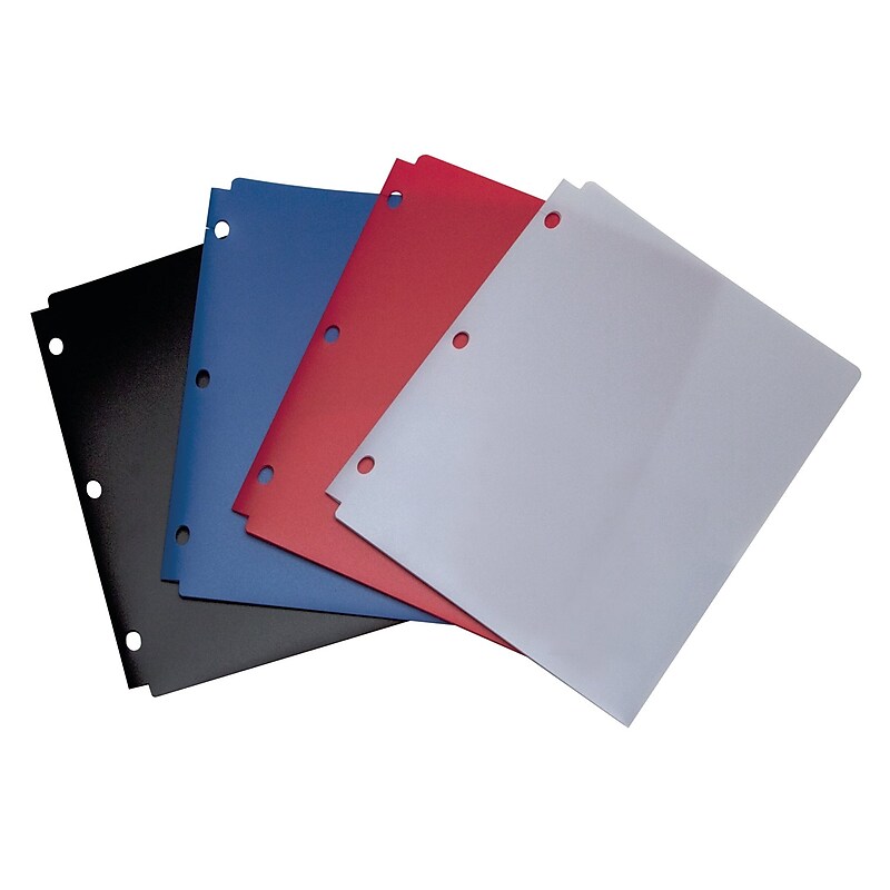 Wilson Jones Snapper 3-Hole Punched 2 Pockets Portfolio Folder, Assorted Colors (ACC40023) image 1