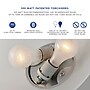 Adesso® Piedmont 71"H Brushed Steel 300W Torchiere Floor Lamp with Reading Light and White Plastic Shades (7202-22)~#|#~sp100563073_sc7