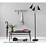 Adesso® Nadine 66"H Matte Black and Antique Brass 3-Arm Floor Lamp with Matte Black Cone Shades (3249-01)~#|#~sp100563315_sc7
