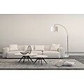 Adesso® Bowery 73.5"H Antique Brass Arc Floor Lamp with Off-White Textured Drum Shade (4249-21)