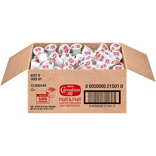Carnation Half And Half Liquid Creamer 0 3 Oz 180 Carton Staples