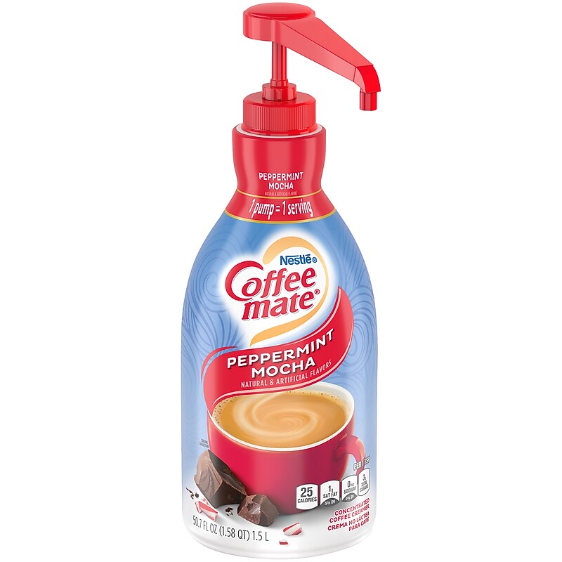 Coffee mate Peppermint Mocha Dairy Free Liquid Creamer, 50.7 oz. (NES29600) image 1