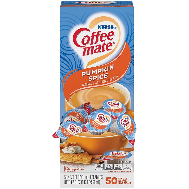 Coffee mate Pumpkin Spice Coffee Creamer, 50/Box (NES75520) image 1