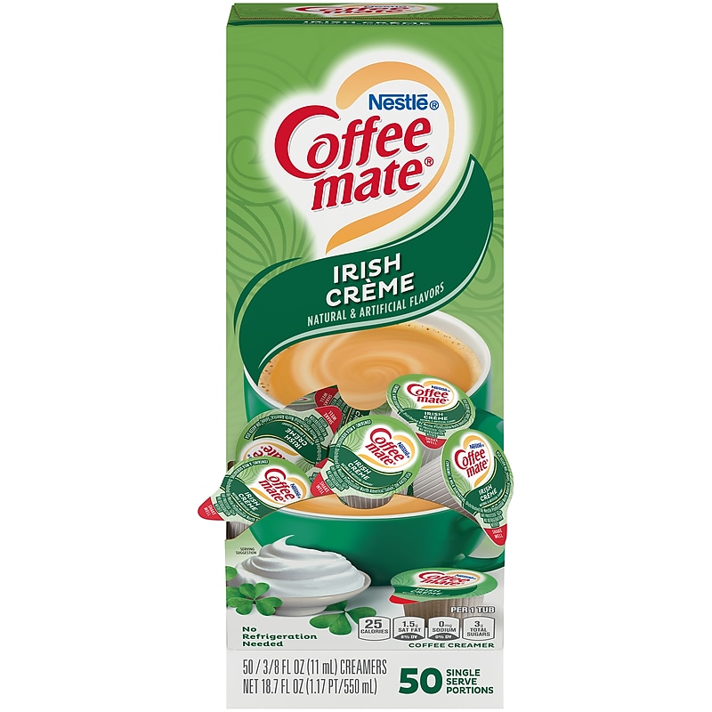 Coffee mate Irish Creme Liquid Creamer, 0.37 Oz., 50/Box (35112) image 1