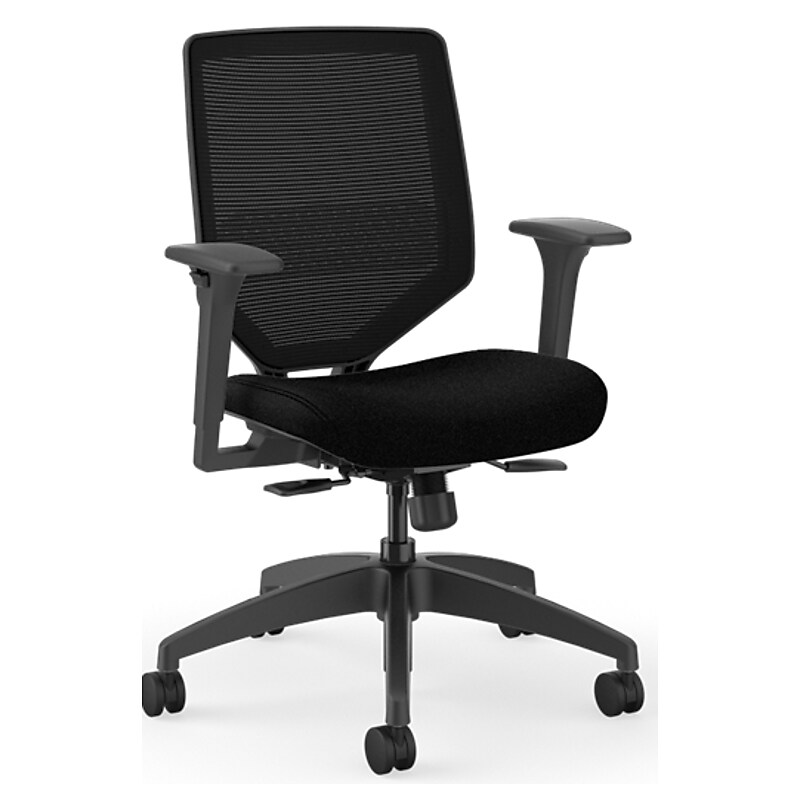HON Solve Fabric/Mesh Task Chair, Black (HONSVM1ALCU10TK) image 1