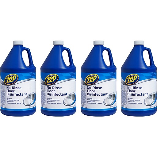Zep No-Rinse Floor Disinfectant, 128.2 Oz., 4/Carton (ZUNRS128X