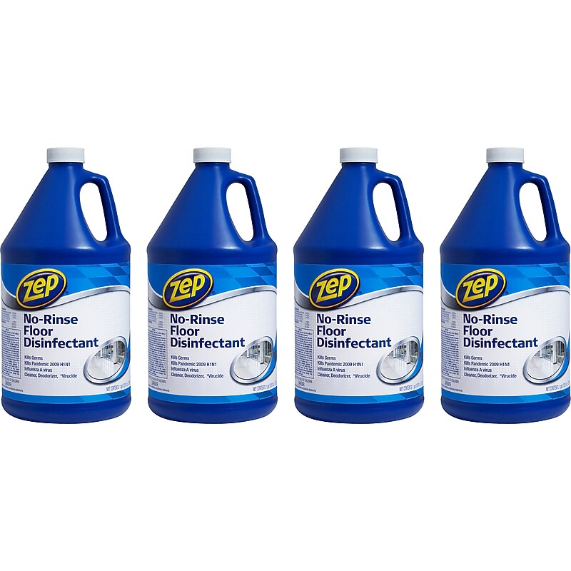 Zep No-Rinse Floor Disinfectant, 128.2 Oz., 4/Carton (ZUNRS128X) image 1