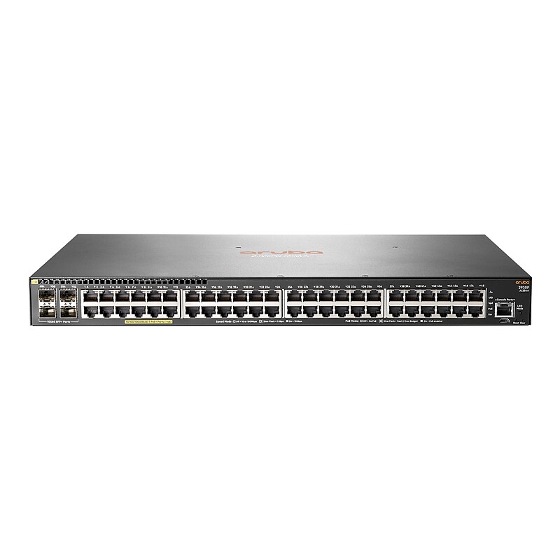 Aruba 2930F 48-Port Managed Switch, 10/100/1000 Mbps, Black (JL256A#ABA) image 1