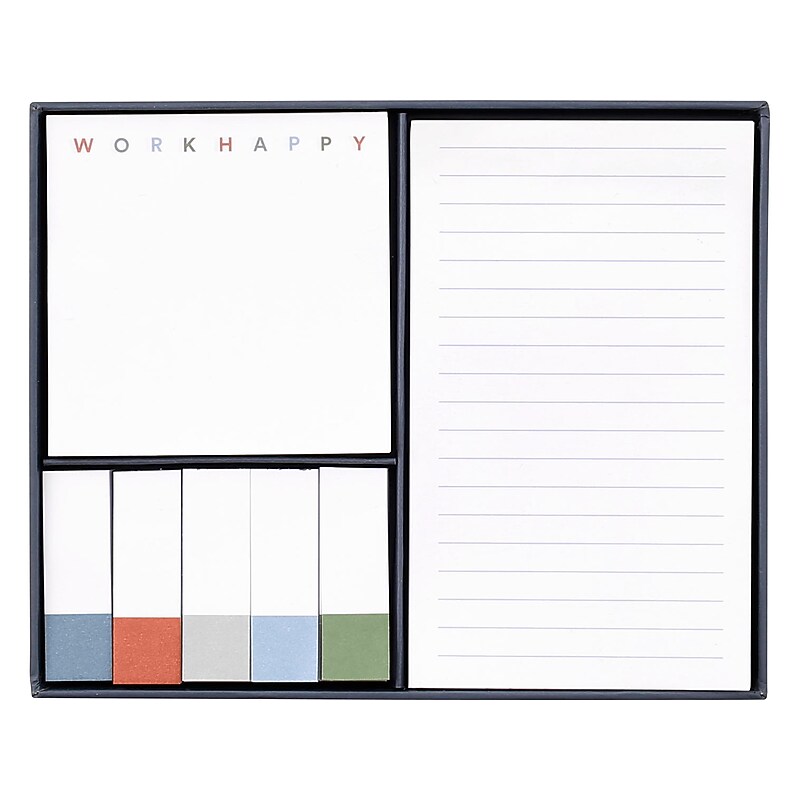Poppin Work Happy Sticky Note Set, Everyday, Lagoon, 2 Pads/Pack (107471) image 1