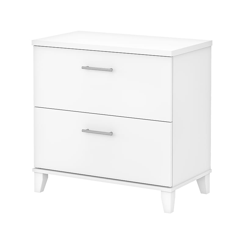 Bush Furniture Somerset 2-Drawer Lateral File Cabinet, Letter/Legal, White, 30" (WC81980) image 1