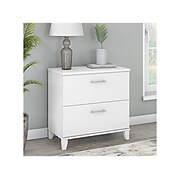 Bush Furniture Somerset 2-Drawer Lateral File Cabinet, Letter/Legal, White, 30" (WC81980)