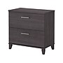 Bush Furniture Somerset 2-Drawer Lateral File Cabinet, 29" x 30", Letter/Legal, Storm Gray (WC81580)~#|#~sp101211591_sc7