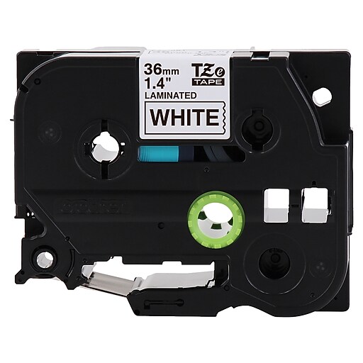 Brother Ptouch TZeM261 Label Maker Tape, 1.42"W, Black on Matte White