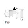 Bush Furniture Somerset 60"W Office Desk with Drawers, White (WC81928K)~#|#~sp101211918_sc7