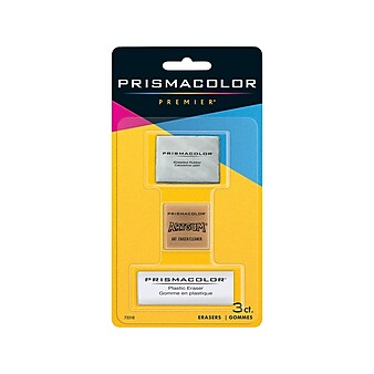 Prismacolor Premier Block Erasers, Assorted Colors, 3/Pack (73318)