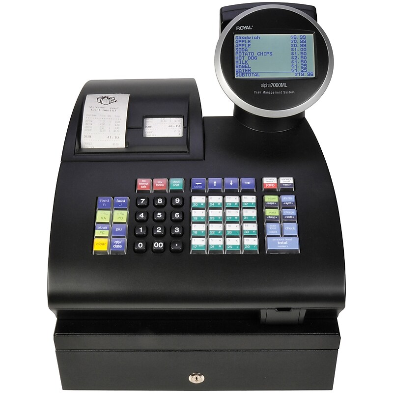 Royal Consumer Alpha ROY69163Y 7000ml Cash Register, Black image 1