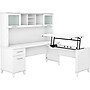 Bush Furniture Somerset 72"W 3 Position Sit to Stand L Shaped Desk with Hutch, White (SET015WH)~#|#~sp101294803_sc7