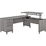 Bush Furniture Somerset 72"W 3 Position Sit to Stand L Shaped Desk, Platinum Gray (SET014PG)~#|#~sp101294826_sc7
