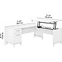 Bush Furniture Somerset 72"W 3 Position Sit to Stand L Shaped Desk, White (SET014WH)~#|#~sp101294866_sc7