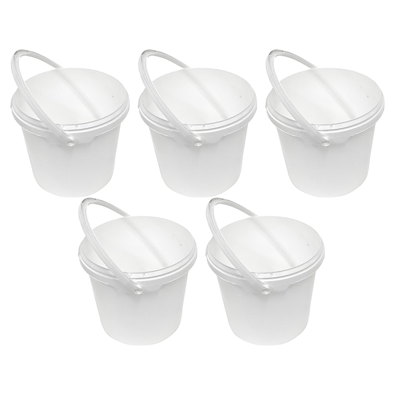 Unimed Defender ES Plastic, 5-Liter Capacity Bucket, White, 5/Box (JPWP515T38) image 1